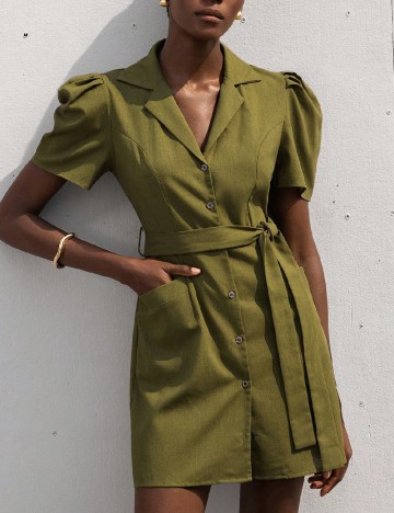 Rochie scurta Aveloria, verde