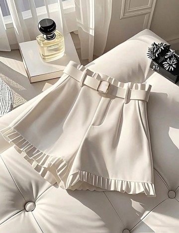 Pantaloni scurti SHEIN, alb