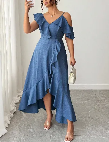 Rochie lunga SHEIN CURVE, albastru