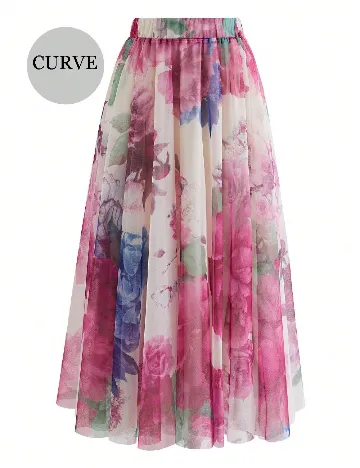 Fusta SHEIN CURVE, mix culori
