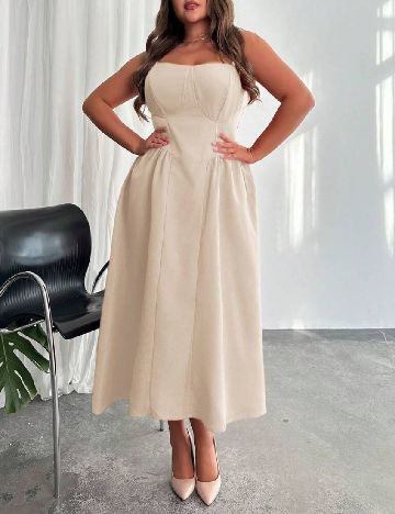 Rochie medie SHEIN CURVE, bej