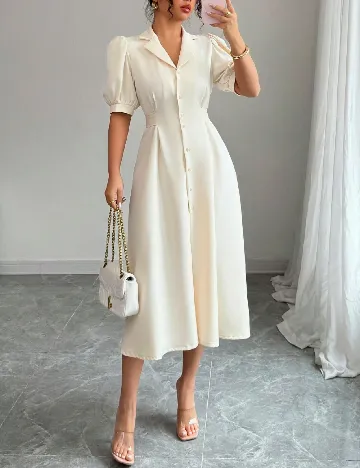 Rochie medie SHEIN, crem
