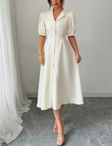 Rochie medie SHEIN, crem