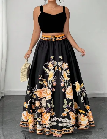 Fusta SHEIN CURVE, negru