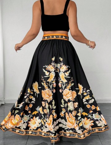 Fusta SHEIN CURVE, negru