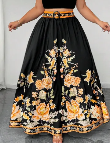 Fusta SHEIN CURVE, negru