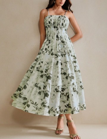 Rochie medie Anewsta, verde