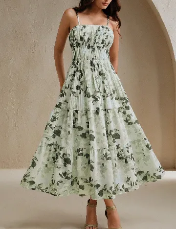 Rochie medie Anewsta, verde