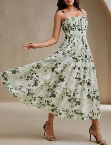 Rochie medie Anewsta, verde
