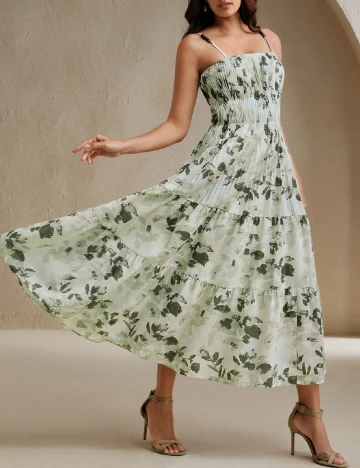 Rochie medie Anewsta, verde