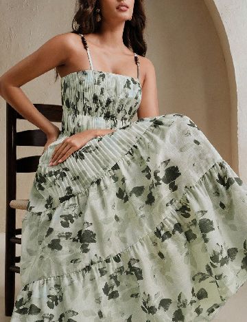 Rochie medie Anewsta, verde