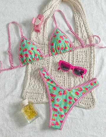 Costum de baie SHEIN, verde