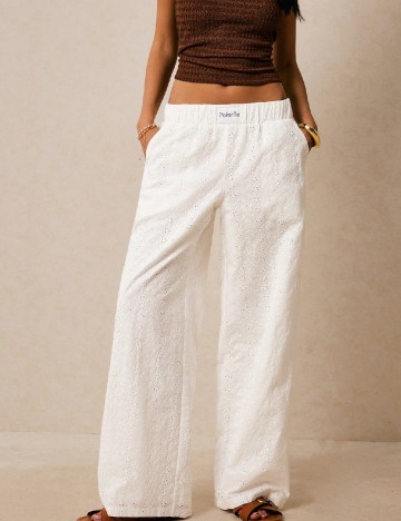 Pantaloni SHEIN, alb