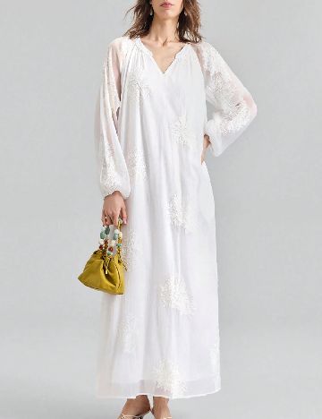 Rochie lunga Ontre, alb