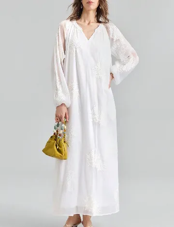 Rochie lunga Ontre, alb