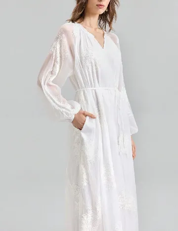 Rochie lunga Ontre, alb