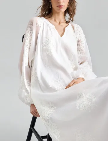 Rochie lunga Ontre, alb