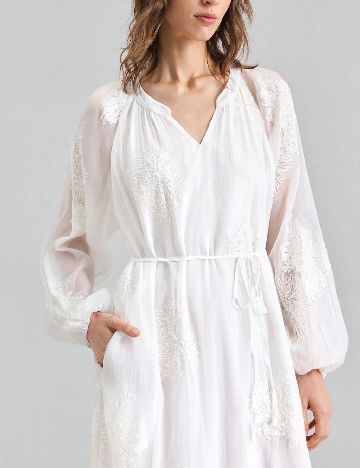 Rochie lunga Ontre, alb
