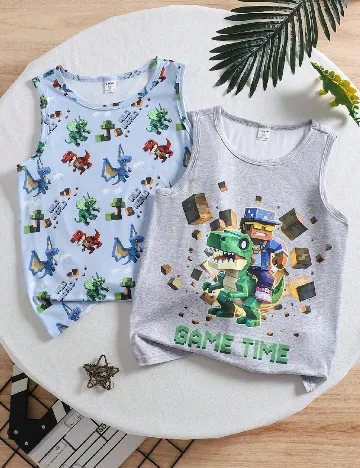 Set Maiouri 2 bucati Shein Kids, mix culori
