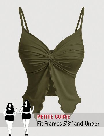 Top SHEIN CURVE, verde