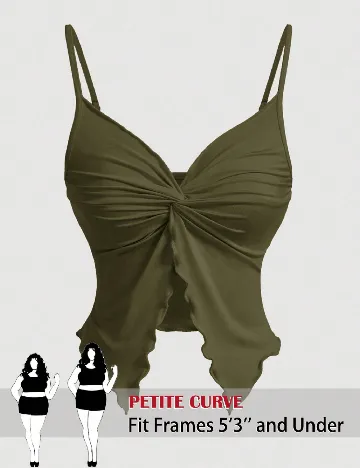 Top SHEIN CURVE, verde
