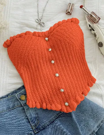 Top SHEIN, portocaliu
