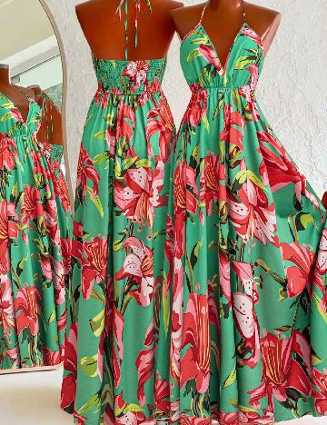 Rochie lunga SHEIN CURVE, verde