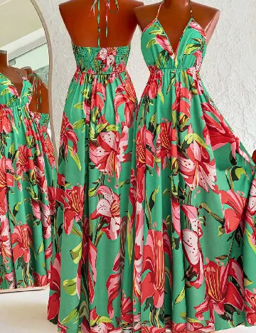 Rochie lunga SHEIN CURVE, verde