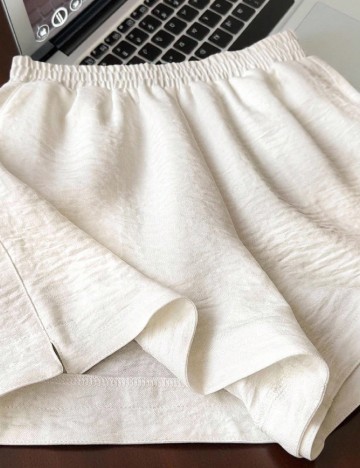 Pantaloni scurti SHEIN, alb