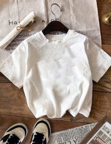 Tricou Shein Kids, alb