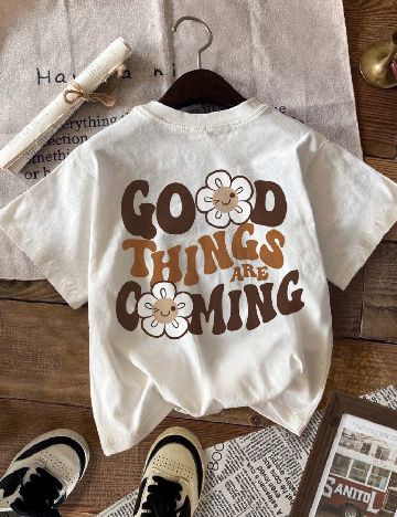 Tricou Shein Kids, alb