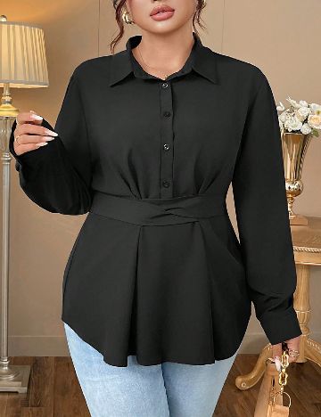 Camasa SHEIN CURVE, negru