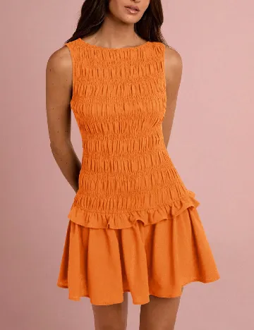 Rochie scurta SHEIN, portocaliu