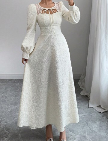 Rochie lunga SHEIN, crem