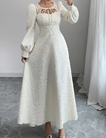Rochie lunga SHEIN, crem