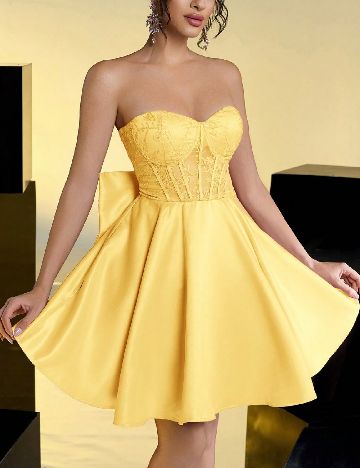 Rochie scurta SHEIN, galben