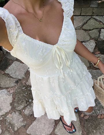 Rochie scurta SHEIN, ecru