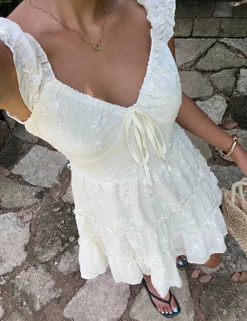 Rochie scurta SHEIN, ecru