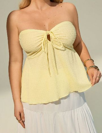 Top SHEIN CURVE, galben