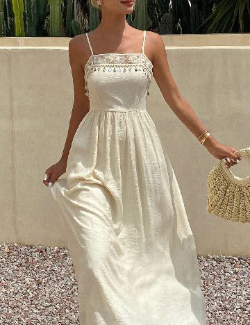 Rochie lunga SHEIN, crem