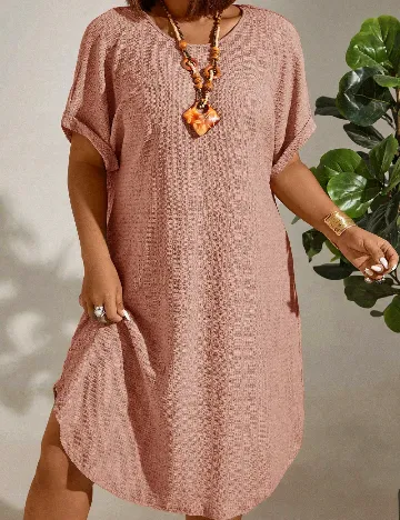 Rochie medie SHEIN CURVE, roz