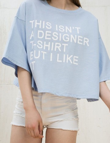 Tricou Bershka, bleu