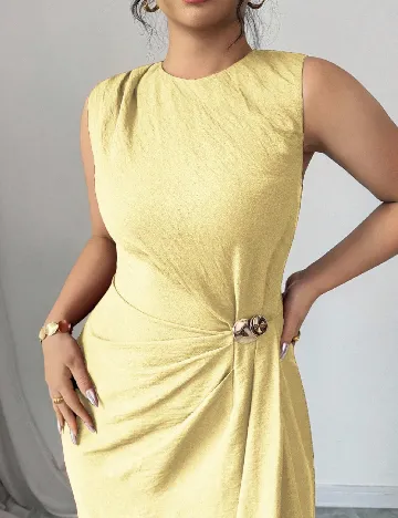Rochie medie SHEIN CURVE, galben
