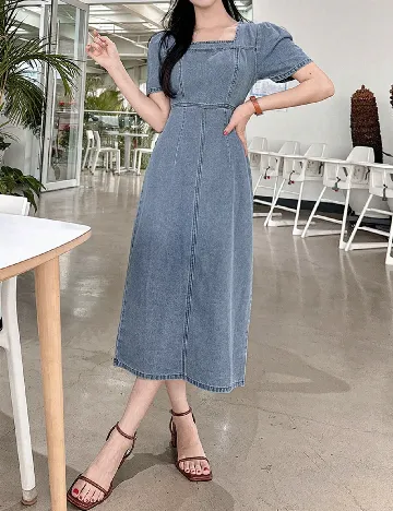 Rochie medie Dazy, albastru