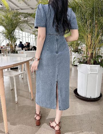 Rochie medie Dazy, albastru