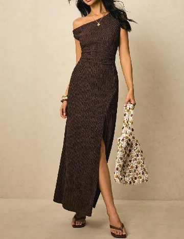Rochie lunga Poeselle, maro