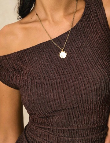 Rochie lunga Poeselle, maro