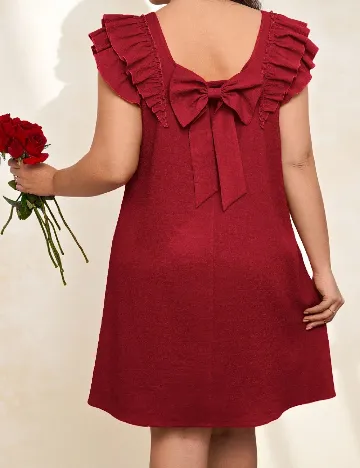Rochie scurta SHEIN CURVE, rosu