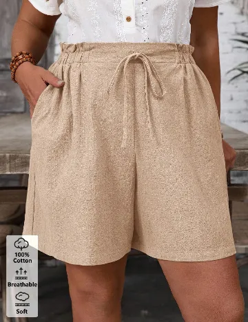 Pantaloni scurti Emery Rose Curve, crem