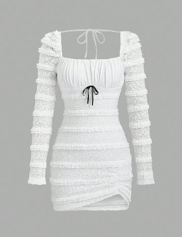 Rochie scurta SHEIN, alb